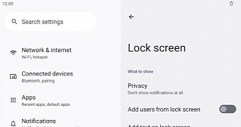 New lock screen settings in Android 13