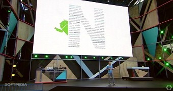 Dave Burke from the Android project, on stage at Google I/O 2016