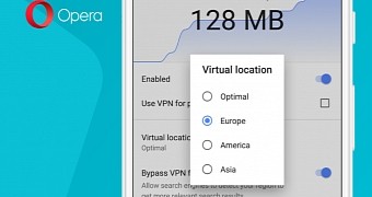 VPN support in Opera for Android
