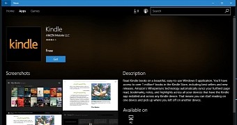 Kindle app in the Windows Store