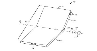 Foldable iPhone patent drawing