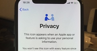 iOS 11.3 privacy icon