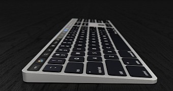 Magic Keyboard with Touch Bar side view