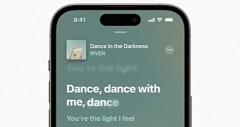 Apple Music lyrics on the iPhone