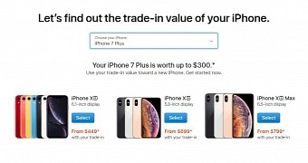 The new iPhone trade-in comparison price page