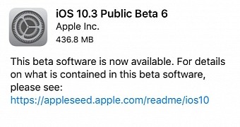 iOS 10.3 Public Beta 6 released