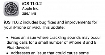 iOS 11.0.2 release notes