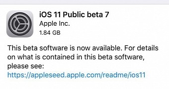 iOS 11 public beta 7 now up for grabs