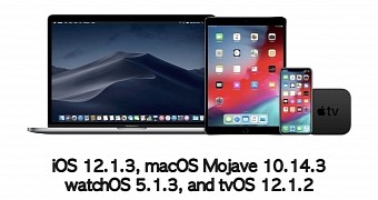 ioS 12.1.3, macOS 10.14.3, watchOS 5.1.3, and tvOS 12.1.2 released