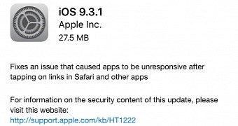 iOS 9.3.1 released
