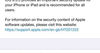 iOS 9.3.5 released