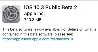 iOS 10.3 Public Beta 2 released