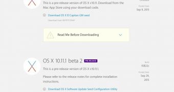 Developer OS X Download area