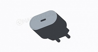 18W USB-C charger render