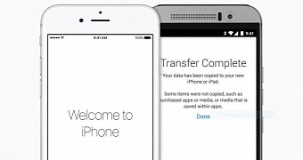 The Move to iOS app takes care of the transition from an Android device to an iPhone