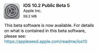 iOS 10.2 Public Beta 5 released