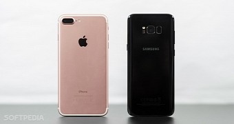Samsung Galaxy S8+ and iPhone 7 Plus