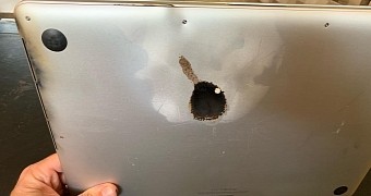 MacBook Pro damaged by explosion caused by bad battery