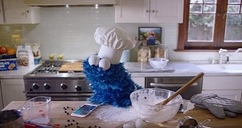 Cookie Monster helps promote the iPhone 6s