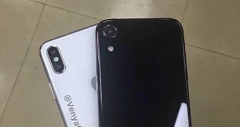 The cheaper iPhone seen here in black