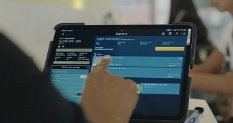 United Airline using an iPad