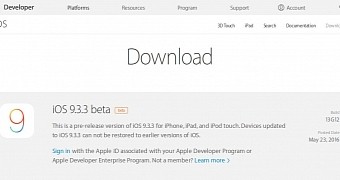 iOS 9.3.3 Beta 1 released