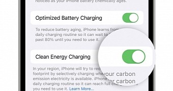 Clean Energy Charging on iPhone