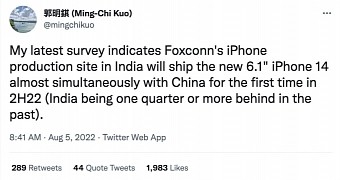 iPhone 14 to also be made in India