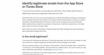 Apple teaches customers how to identify legitimate emails
