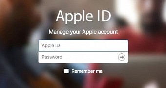 Apple ID portal page