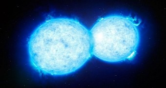 Artist's rendering of the binary star system