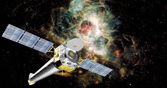 Artist's rendering of the Chandra X-ray Observatory