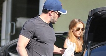 Ben Affleck and Christine Ouzounian ealier in 2015, when she was working as nanny to his 3 children with Jennifer Garner