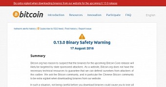 Bitcoin.org security alert