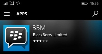 BlackBerry's BBM app can no longer be downloaded on WP