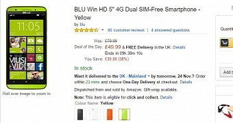 BLU Win HD LTE Smartphone Upgradeable to Windows 10 on Sale at Amazon for £50