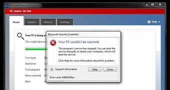 MSE can no longer scan for malware