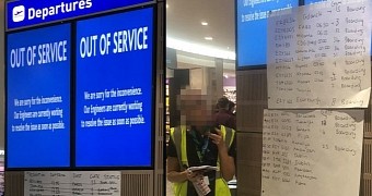 Flight info screens outage