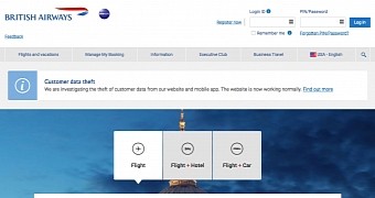 British Airways' website