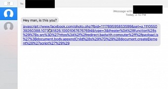 Sending a malicious link to the victim via the Messages Mac app