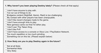 Bungie is asking gamers about Destiny
