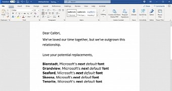 The new proposed fonts for Office