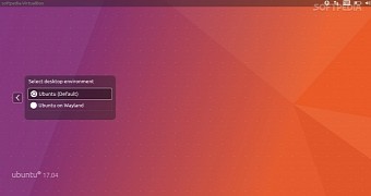 Ubuntu 17.10's login screen