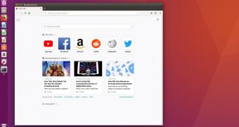 Firefox running as a Snap app on Ubuntu Linux