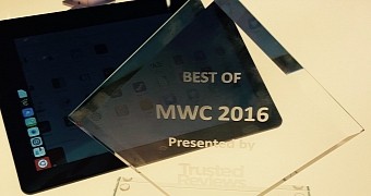 Ubuntu Tablet wins "Best of MWC 2016" award