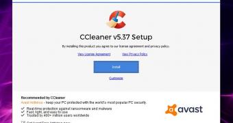 Avast Free Antivirus integrated into CCleaner installer