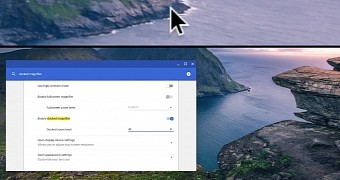 Docked magnifier tool in Chrome OS