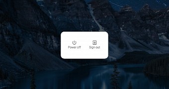 Brand new power menu on Chrome OS
