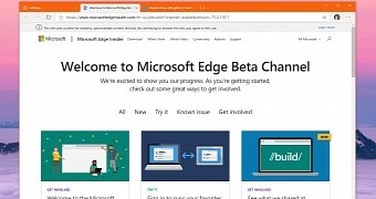 Microsoft Edge beta for Windows 10