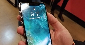 Apple's new iPhone X in the wild